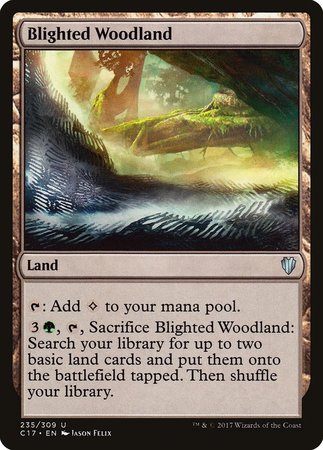 Blighted Woodland [Commander 2017] | Cards and Coasters CA
