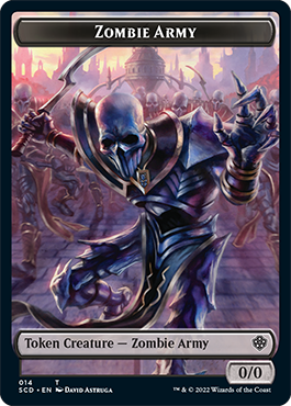 Zombie // Zombie Army Double-Sided Token [Starter Commander Decks] | Cards and Coasters CA