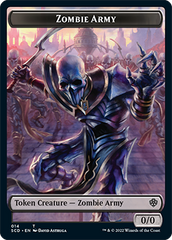 Zombie // Zombie Army Double-Sided Token [Starter Commander Decks] | Cards and Coasters CA