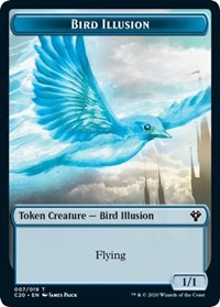 Bird Illusion // Beast (011) Double-sided Token [Commander 2020 Tokens] | Cards and Coasters CA