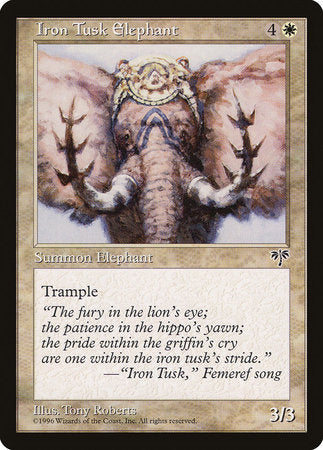 Iron Tusk Elephant [Mirage] | Cards and Coasters CA