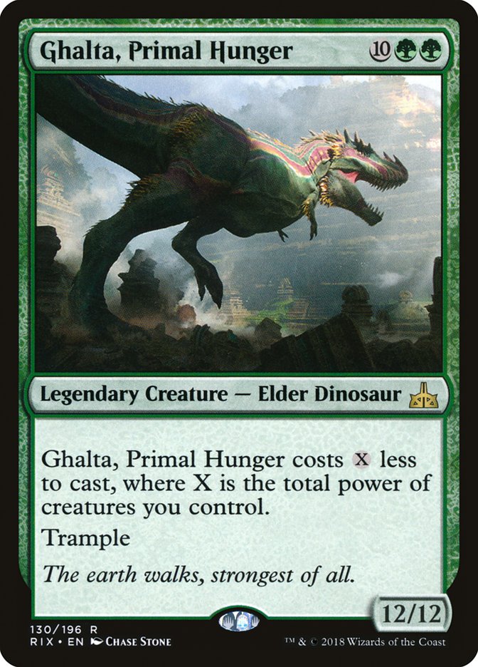 Ghalta, Primal Hunger [Rivals of Ixalan] | Cards and Coasters CA
