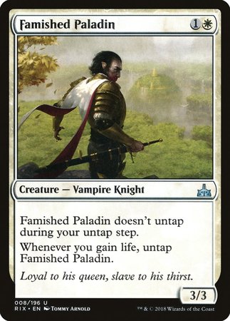 Famished Paladin [Rivals of Ixalan] | Cards and Coasters CA