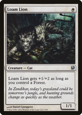 Loam Lion [Duel Decks: Ajani vs. Nicol Bolas] | Cards and Coasters CA