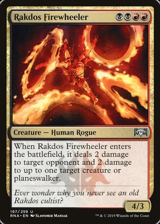 Rakdos Firewheeler [Ravnica Allegiance] | Cards and Coasters CA