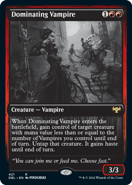 Dominating Vampire [Innistrad: Double Feature] | Cards and Coasters CA