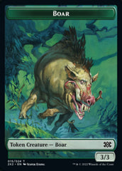 Boar // Soldier Double-sided Token [Double Masters 2022 Tokens] | Cards and Coasters CA