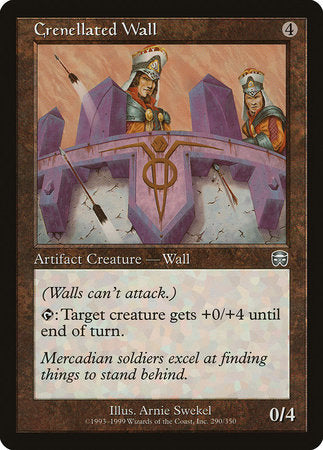 Crenellated Wall [Mercadian Masques] | Cards and Coasters CA