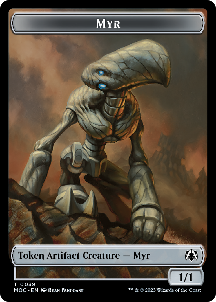 Phyrexian Germ // Myr Double-Sided Token [March of the Machine Commander Tokens] | Cards and Coasters CA