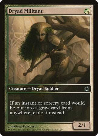 Dryad Militant [Return to Ravnica Promos] | Cards and Coasters CA
