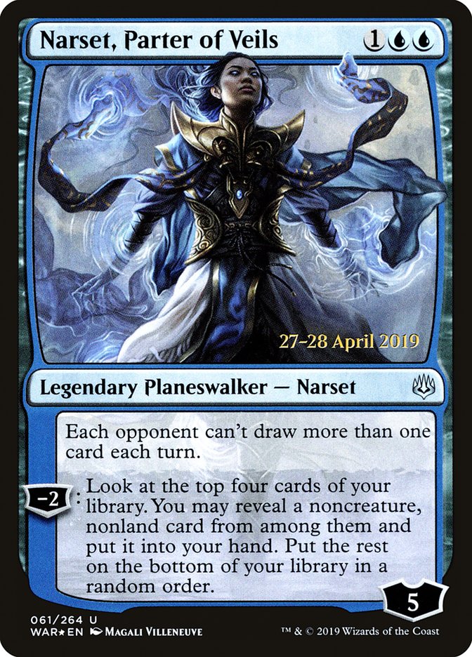 Narset, Parter of Veils  [War of the Spark Prerelease Promos] | Cards and Coasters CA