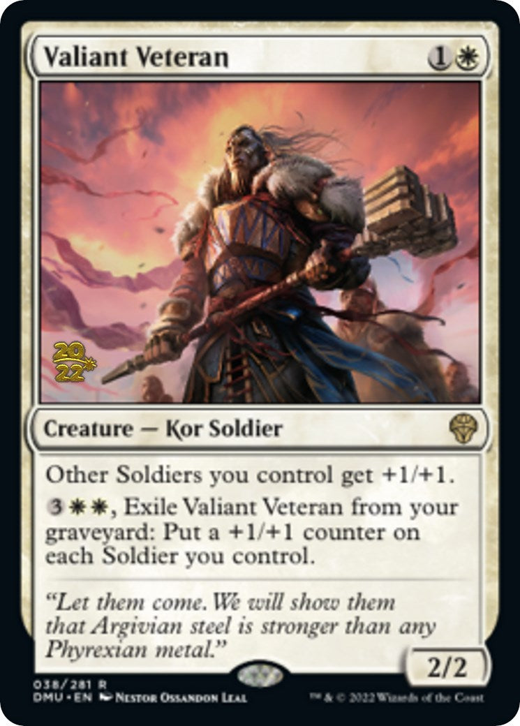 Valiant Veteran [Dominaria United Prerelease Promos] | Cards and Coasters CA