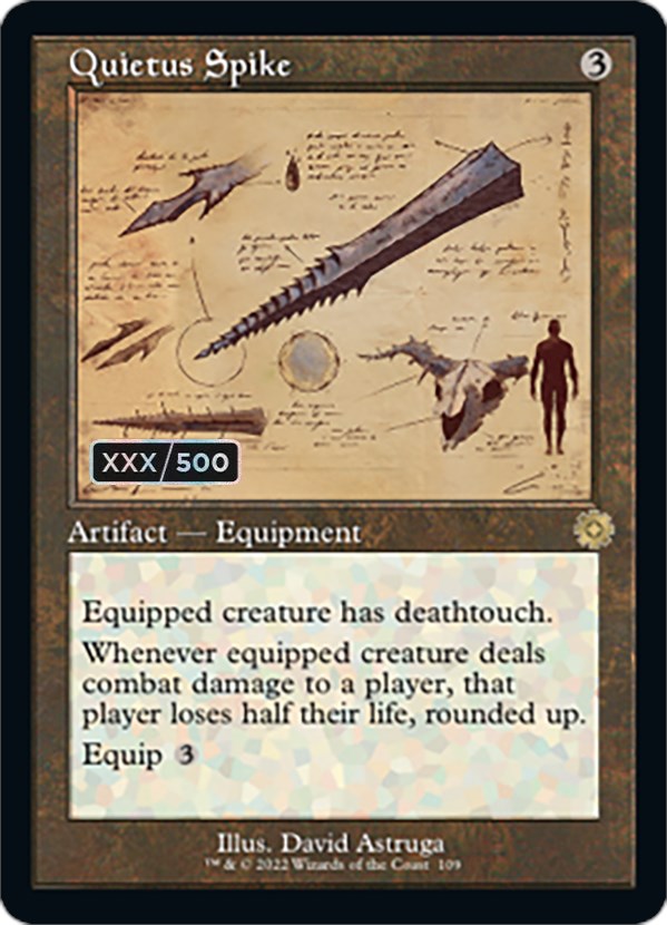 Quietus Spike (Retro Schematic) (Serial Numbered) [The Brothers' War Retro Artifacts] | Cards and Coasters CA