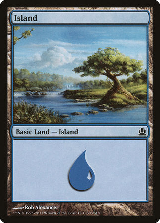 Island (303) [Commander 2011] | Cards and Coasters CA