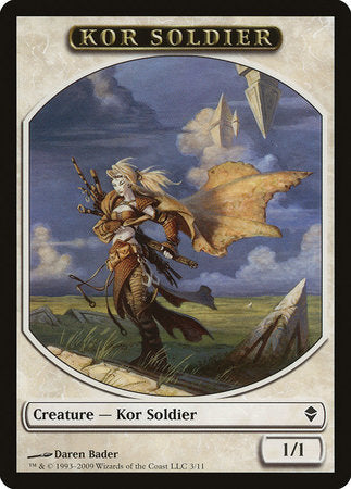 Kor Soldier Token [Zendikar Tokens] | Cards and Coasters CA