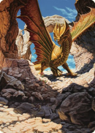 Ancient Brass Dragon Art Card (02) [Commander Legends: Battle for Baldur's Gate Art Series] | Cards and Coasters CA