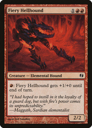 Fiery Hellhound [Duel Decks: Venser vs. Koth] | Cards and Coasters CA