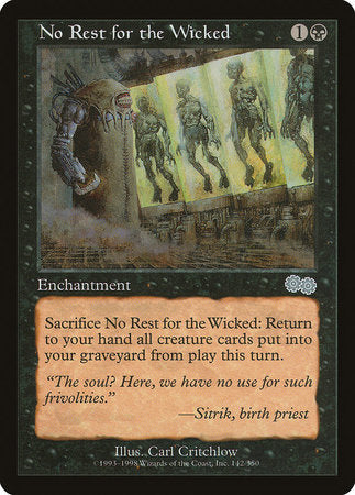No Rest for the Wicked [Urza's Saga] | Cards and Coasters CA