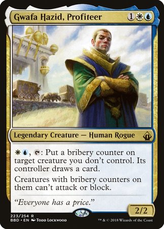 Gwafa Hazid, Profiteer [Battlebond] | Cards and Coasters CA