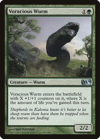 Voracious Wurm [Magic 2014] | Cards and Coasters CA