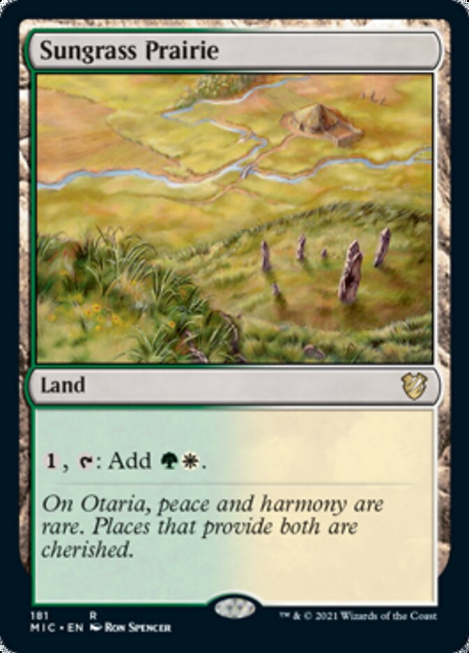 Sungrass Prairie [Innistrad: Midnight Hunt Commander] | Cards and Coasters CA