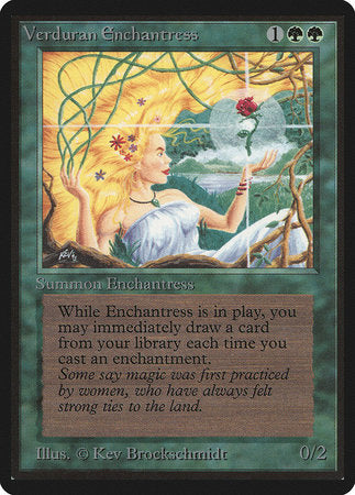 Verduran Enchantress [Limited Edition Beta] | Cards and Coasters CA