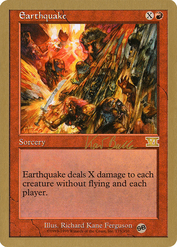 Earthquake (Kai Budde) (SB) [World Championship Decks 1999] | Cards and Coasters CA