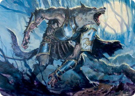 Moonrage Brute Art Card [Innistrad: Midnight Hunt Art Series] | Cards and Coasters CA
