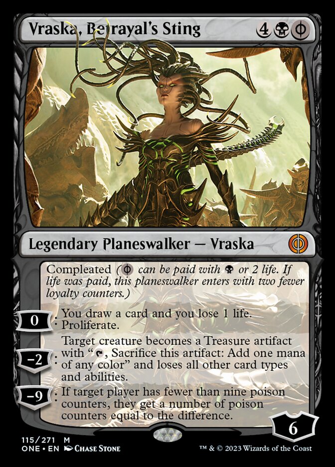 Vraska, Betrayal's Sting [Phyrexia: All Will Be One] | Cards and Coasters CA