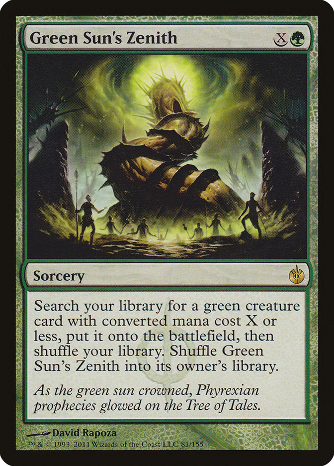 Green Sun's Zenith [Mirrodin Besieged] | Cards and Coasters CA