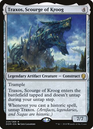 Traxos, Scourge of Kroog [Dominaria] | Cards and Coasters CA