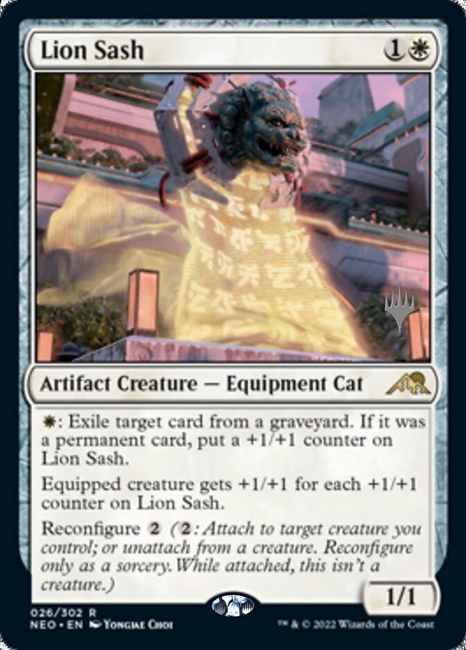 Lion Sash (Promo Pack) [Kamigawa: Neon Dynasty Promos] | Cards and Coasters CA