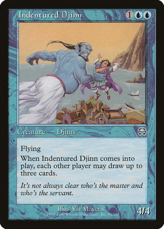 Indentured Djinn [Mercadian Masques] | Cards and Coasters CA