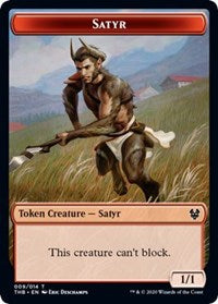 Satyr // Wall Double-sided Token [Theros Beyond Death Tokens] | Cards and Coasters CA