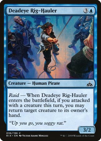 Deadeye Rig-Hauler [Rivals of Ixalan] | Cards and Coasters CA