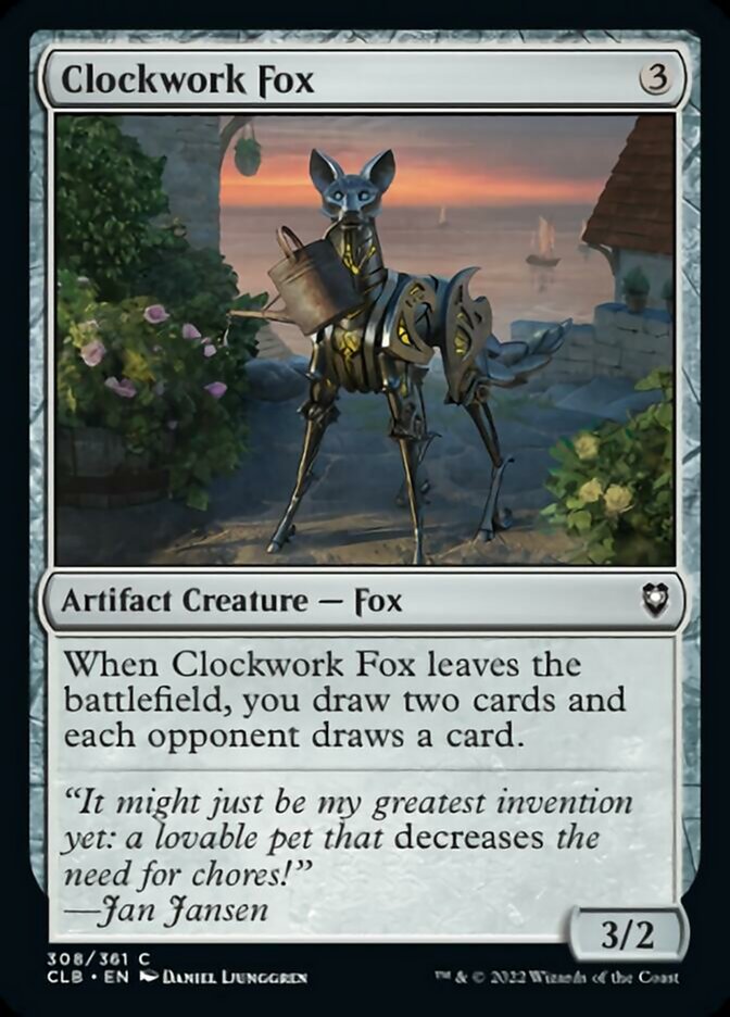 Clockwork Fox [Commander Legends: Battle for Baldur's Gate] | Cards and Coasters CA