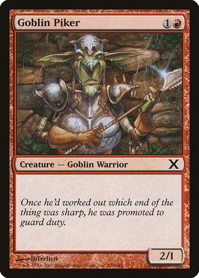 Goblin Piker [Tenth Edition] | Cards and Coasters CA