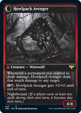 Ill-Tempered Loner // Howlpack Avenger [Innistrad: Double Feature] | Cards and Coasters CA