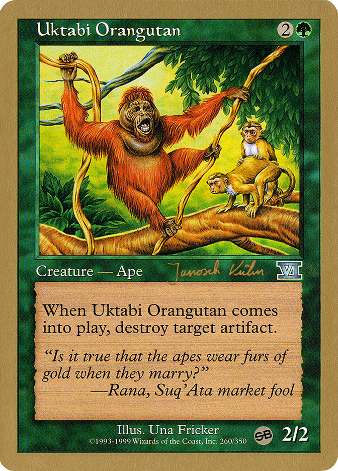 Uktabi Orangutan (Janosch Kuhn) (SB) [World Championship Decks 2000] | Cards and Coasters CA