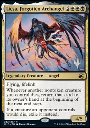 Liesa, Forgotten Archangel (Promo Pack) [Innistrad: Midnight Hunt Promos] | Cards and Coasters CA