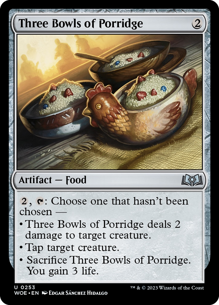 Three Bowls of Porridge [Wilds of Eldraine] | Cards and Coasters CA