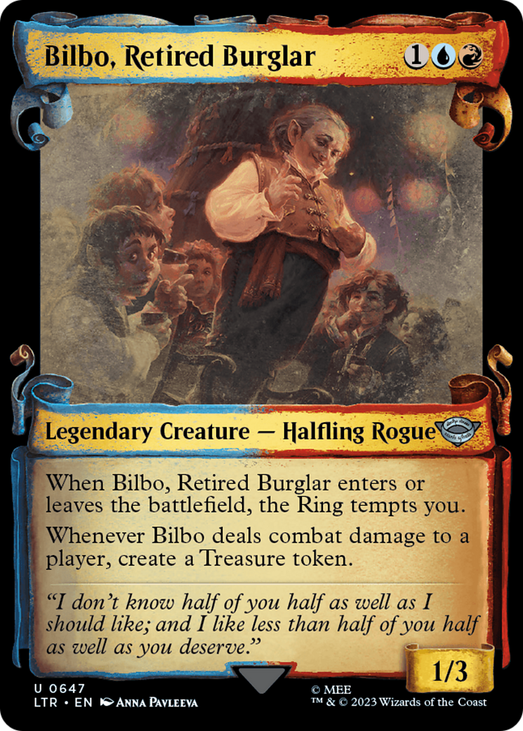 Bilbo, Retired Burglar [The Lord of the Rings: Tales of Middle-Earth Showcase Scrolls] | Cards and Coasters CA