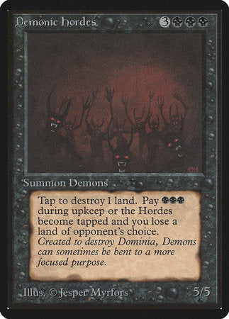 Demonic Hordes [Limited Edition Beta] | Cards and Coasters CA