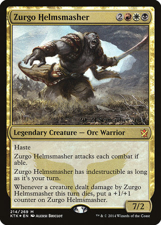 Zurgo Helmsmasher [Khans of Tarkir Promos] | Cards and Coasters CA