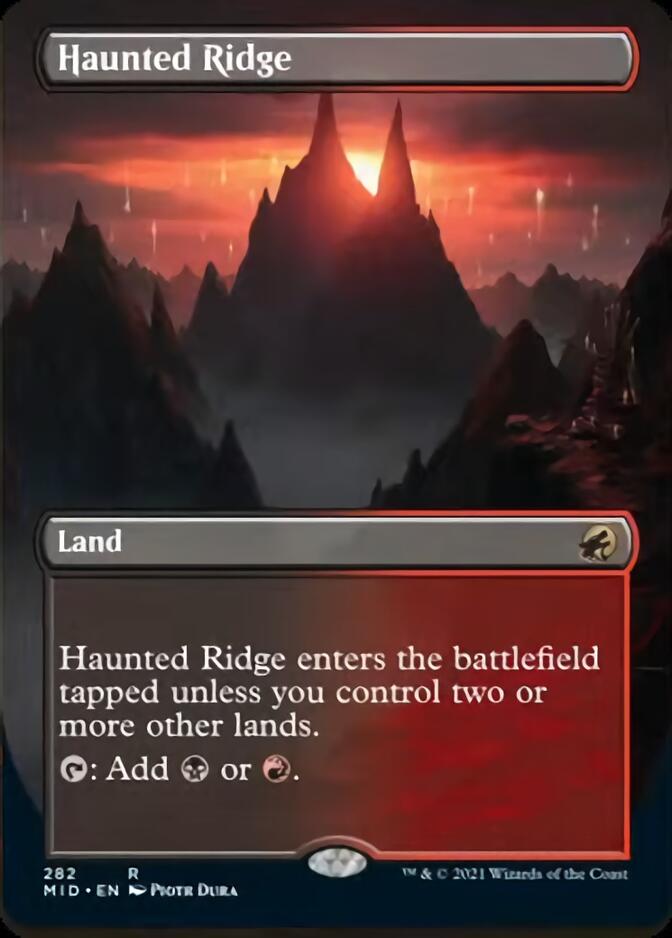 Haunted Ridge (Borderless) [Innistrad: Midnight Hunt] | Cards and Coasters CA