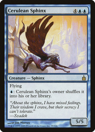 Cerulean Sphinx [Ravnica: City of Guilds] | Cards and Coasters CA