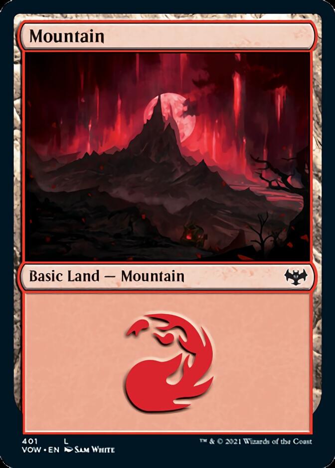 Mountain (401) [Innistrad: Crimson Vow] | Cards and Coasters CA