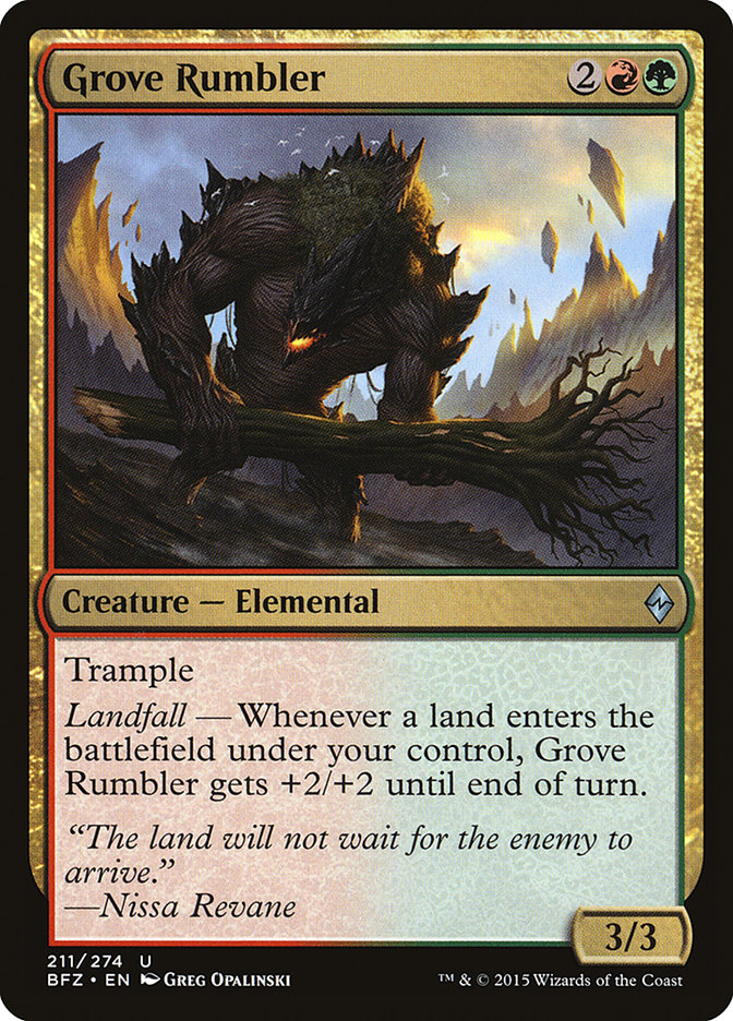 Grove Rumbler [Battle for Zendikar] | Cards and Coasters CA