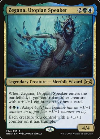 Zegana, Utopian Speaker [Ravnica Allegiance] | Cards and Coasters CA