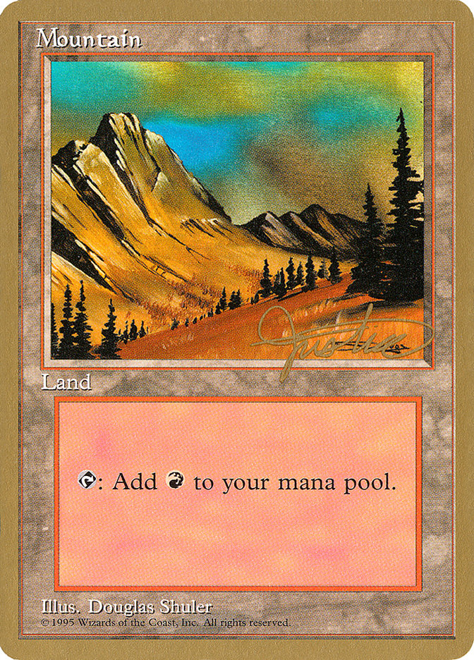 Mountain (mj375) (Mark Justice) [Pro Tour Collector Set] | Cards and Coasters CA